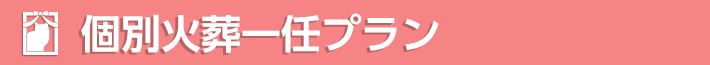 個別火葬一任プラン お立合いお骨上げ無し